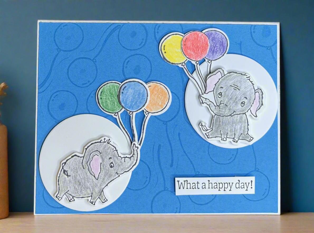 What a happy day! Kids Happy birthday card (blue)